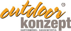 Outdoor Konzept – Gartenmöbel. Kassenfertig. Logo